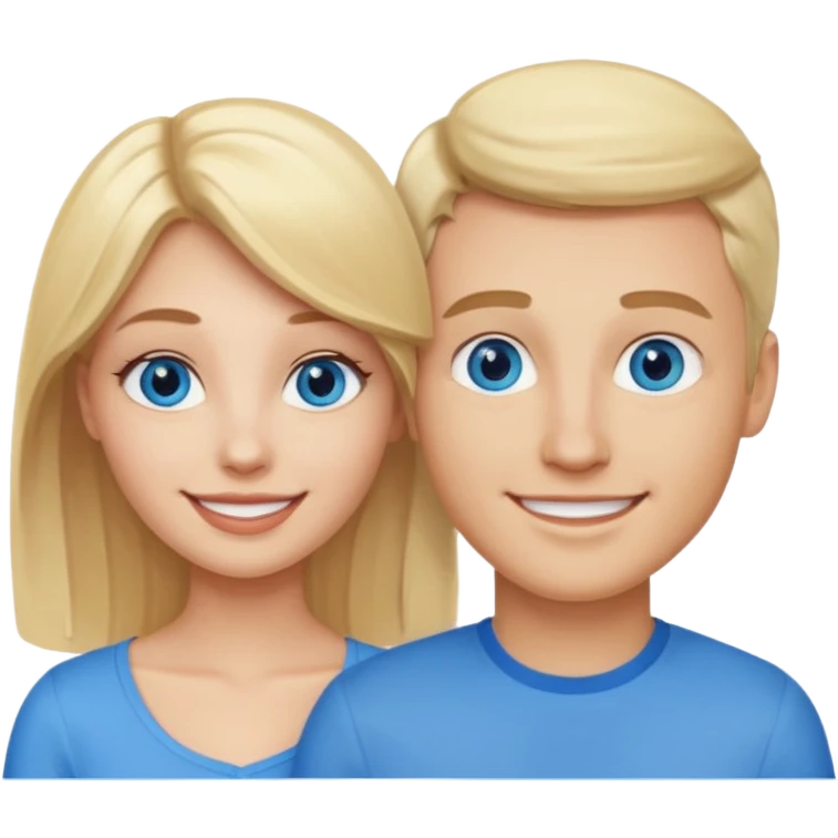 Blonde wife and blonde husband. Both Blue eyes emoji