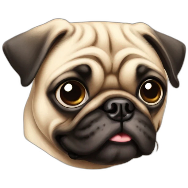 funny pug emoji