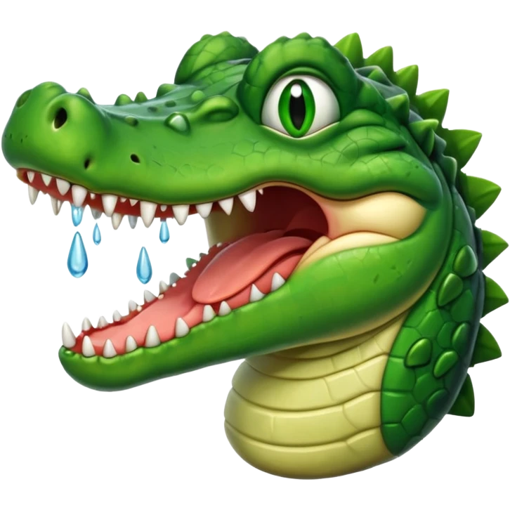 crocodile,crying hysterically emoji