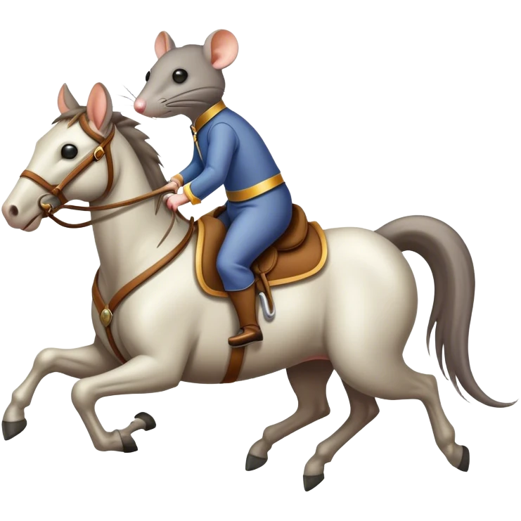 Rat riding horse  emoji