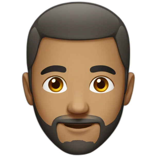 north african man with small beard and buzzcut emoji