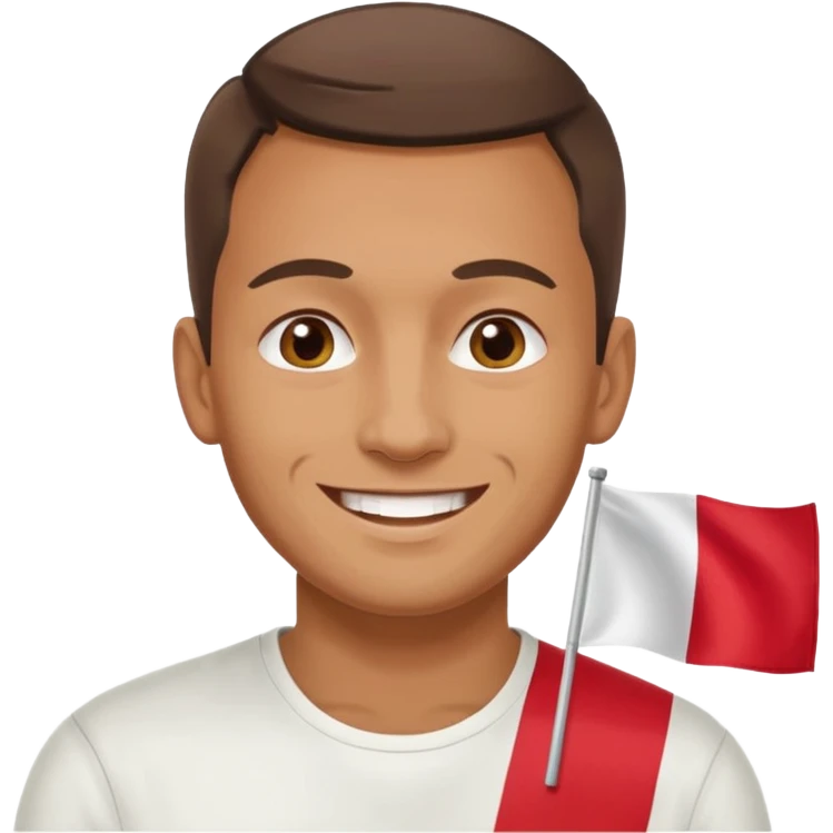 realistick polish man with poland flag emoji
