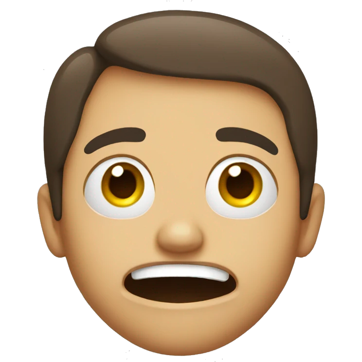 open mouth one eye brow raised emoji