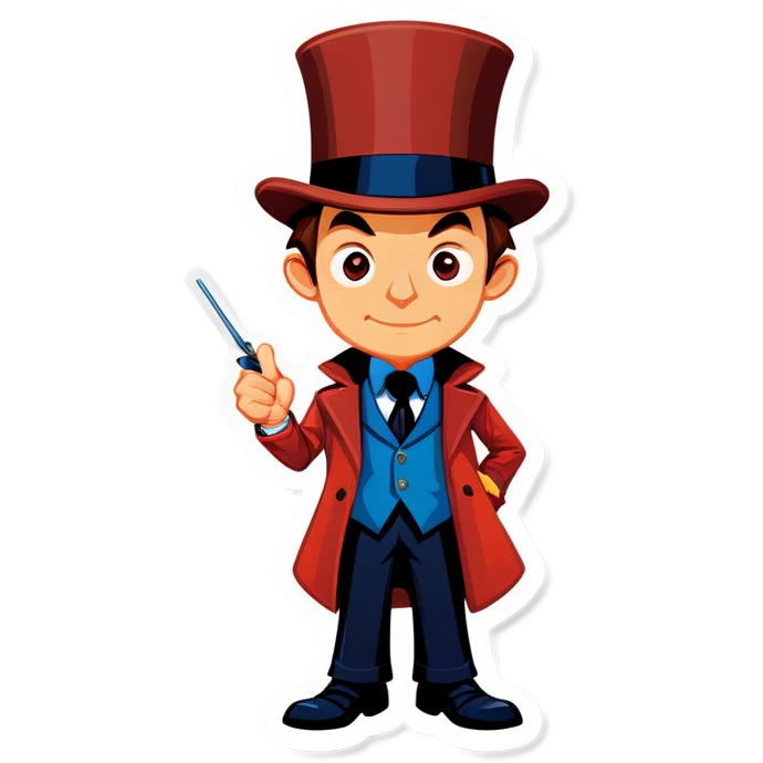 Detective with a tophat emoji