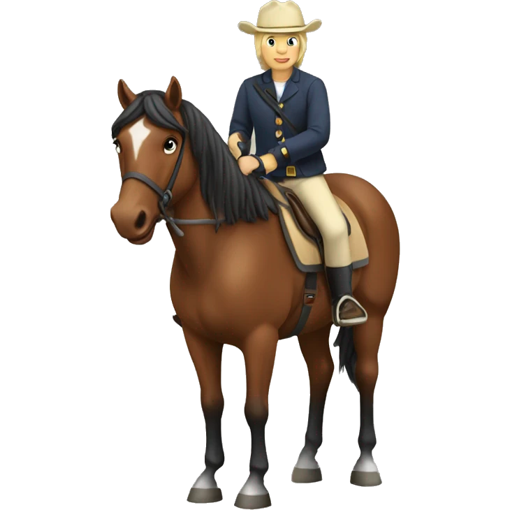 horse with horserider emoji
