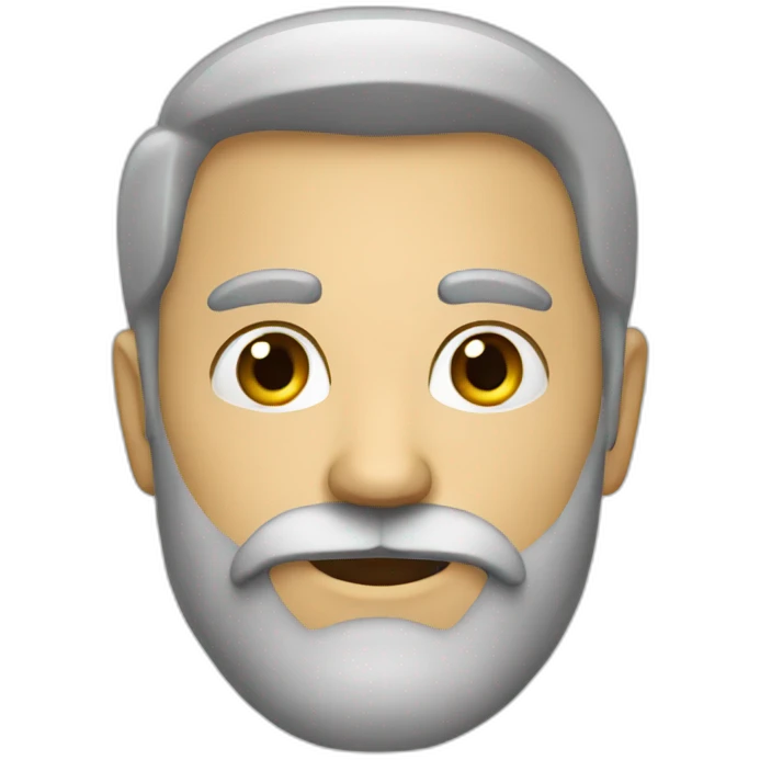 Smart man with beard emoji