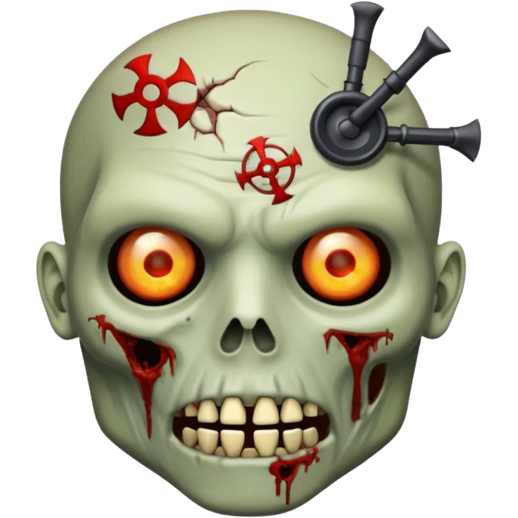 zombie head crosshair emoji