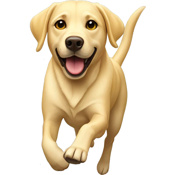 Yellow lab running emoji