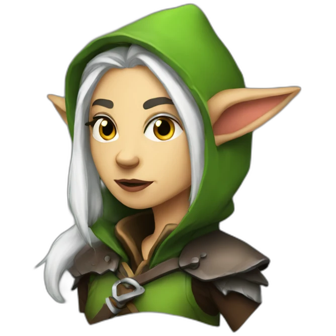 rogue elf with a wolf emoji