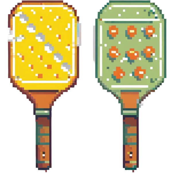 pickleball paddle and pickleball emoji