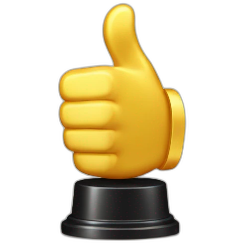Thumbs up trophy emoji