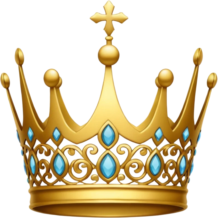 crown in gold not all solid with lace emoji