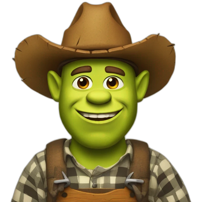 shrek as a lumberjack emoji