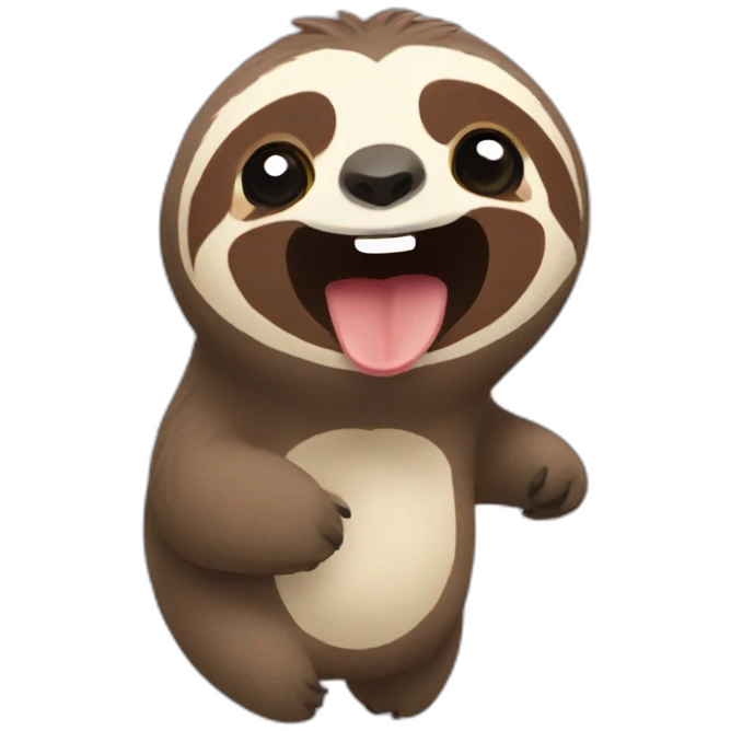 Sloth-gacha-happy emoji