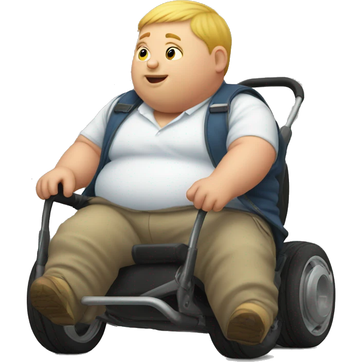 Fat kid wheeling emoji