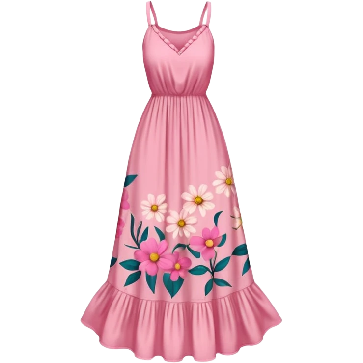 pink summer sundress maxi emoji