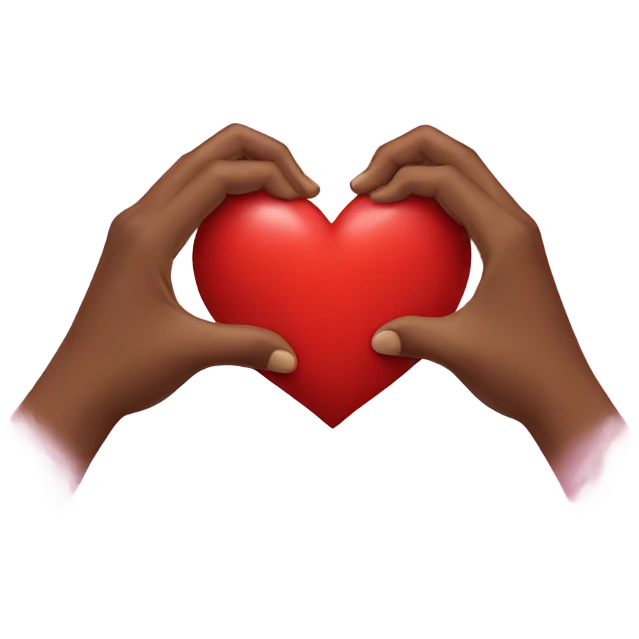 Heart hands emoji