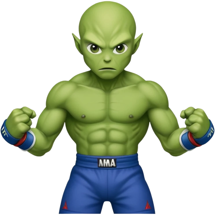 alien MMA fighter emoji