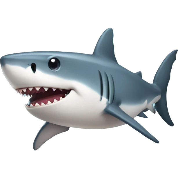 A shark with a cute bow  emoji