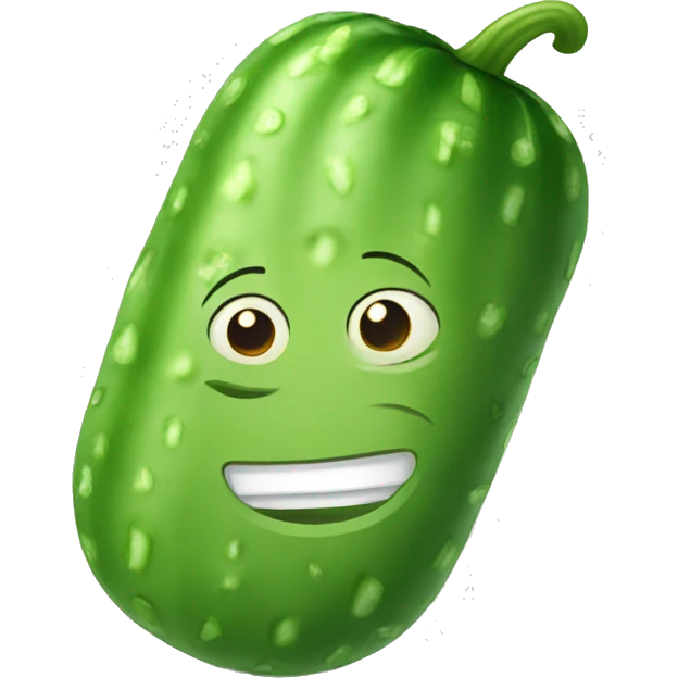 Green Cucumber Character emoji