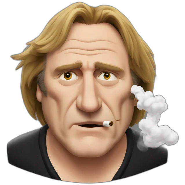 Gérard Depardieu smoke drugs emoji
