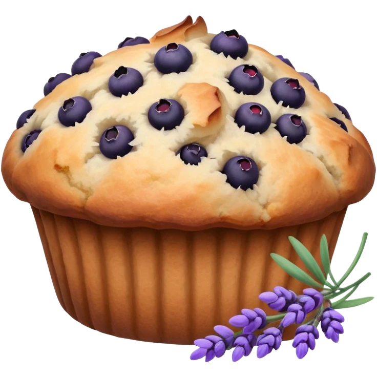 Berry Lavender sprig muffin emoji