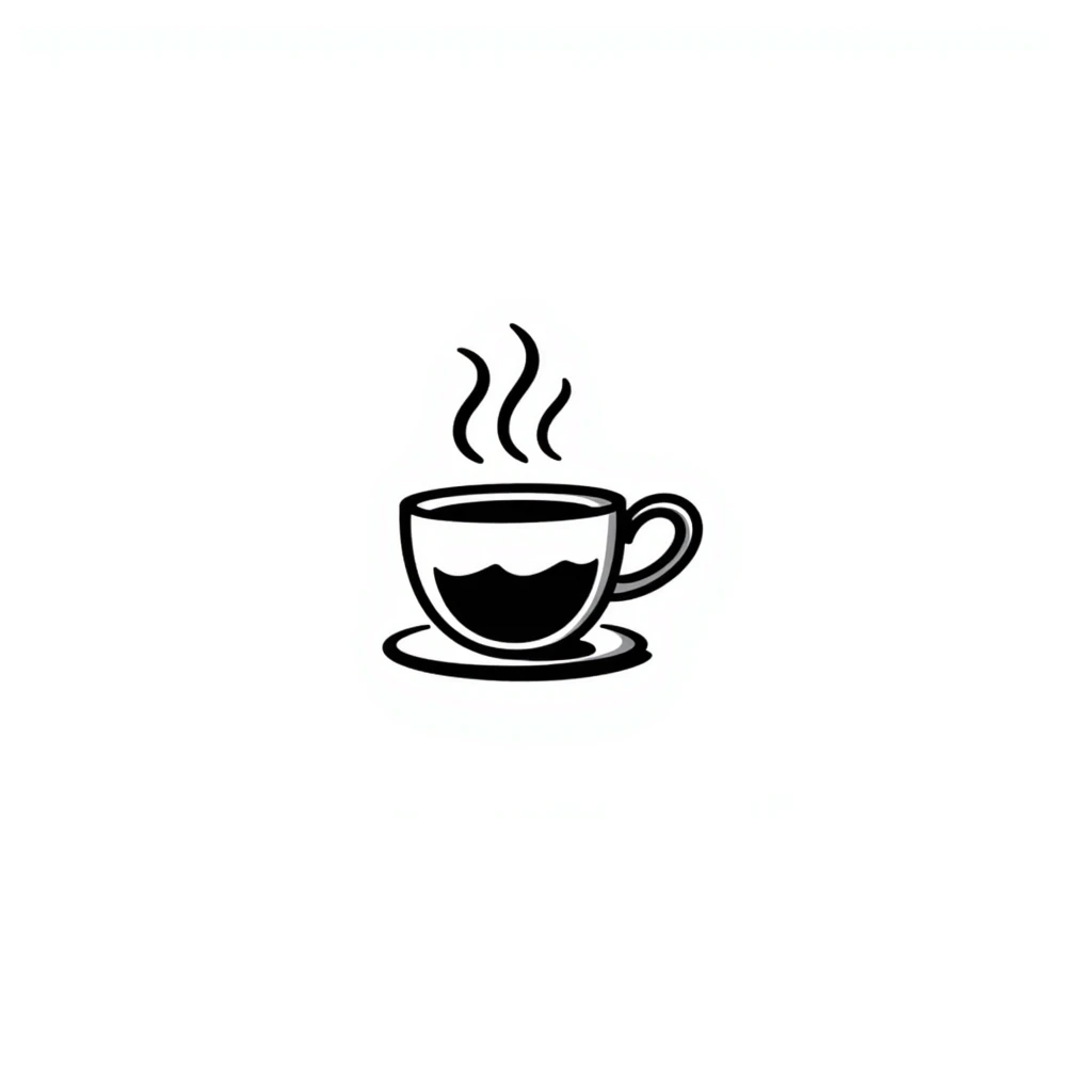 Black coffee in a cup emoji