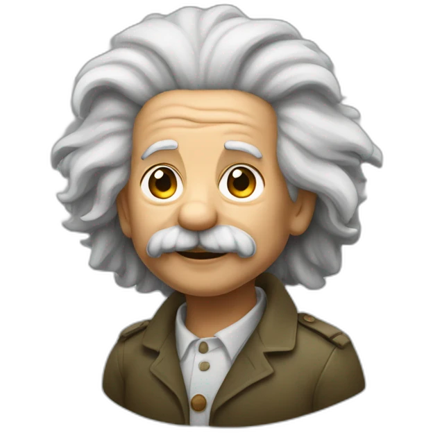 einstein che abbraccia un africano emoji