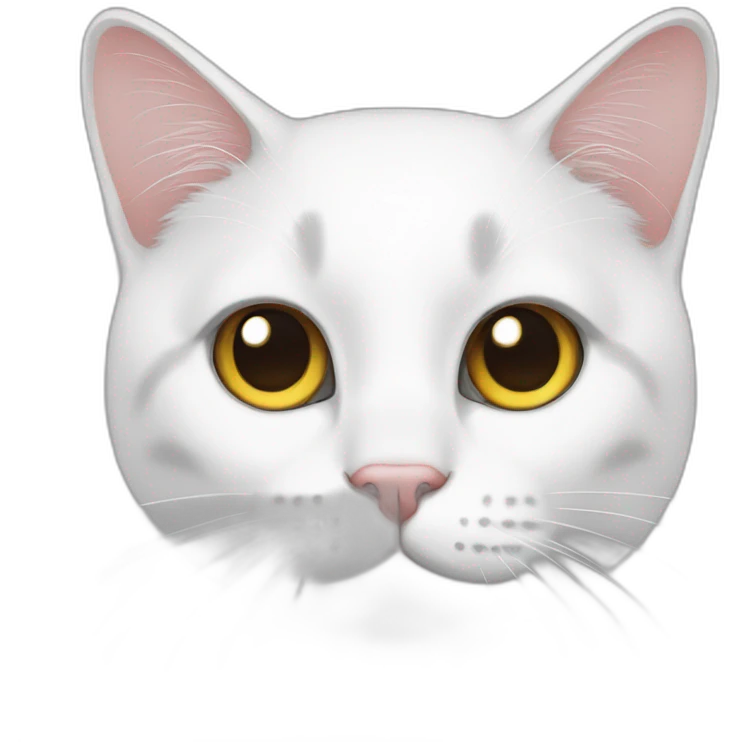 Cat white emoji