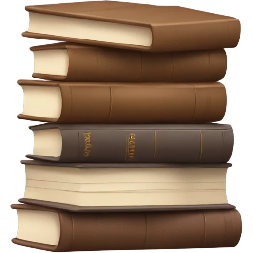 Brown stack of books emoji