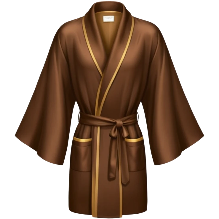 espresso colored silk robe emoji