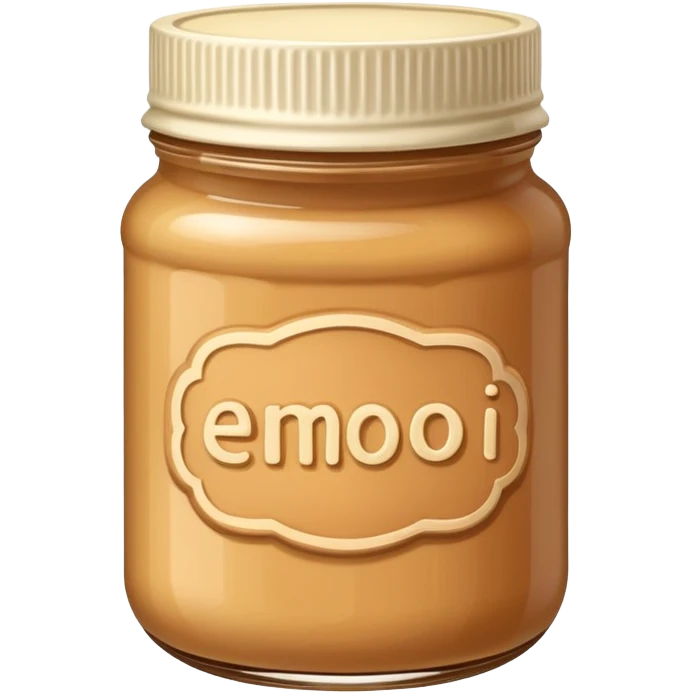 Peanut butter in a hot sauce jar emoji