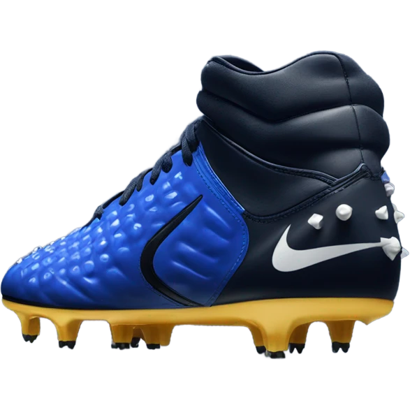 Nike tiempo cleats with studs the tiempo the legends dark vlue and blavk make it almost like the real life ones make it point to the right emoji