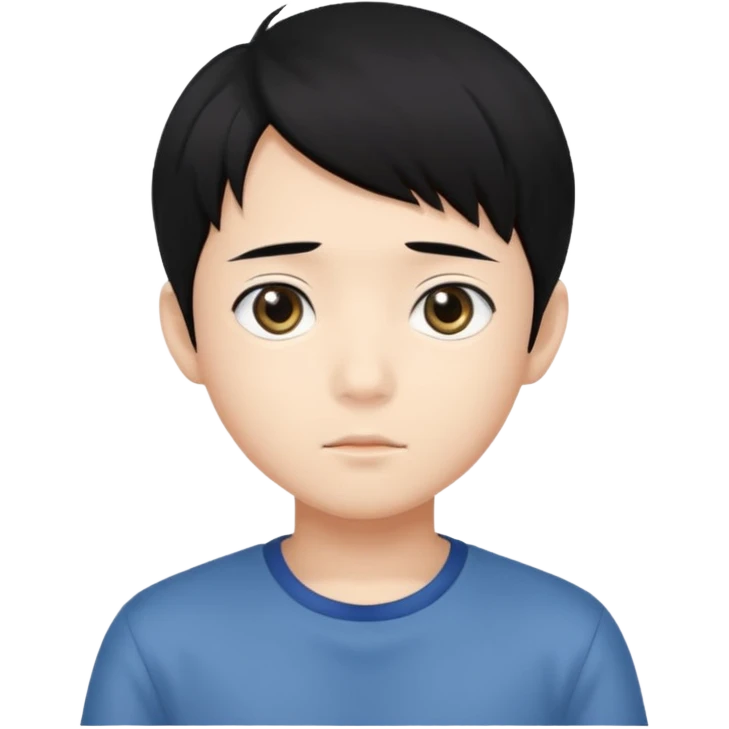 Anime asian boy head emoji
