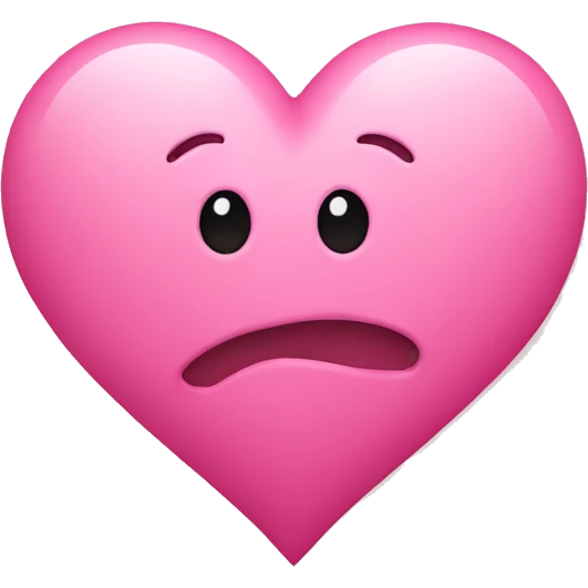 Pink Heart with E in the middle emoji
