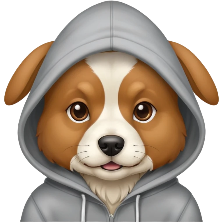 A dog with a hoodie emoji