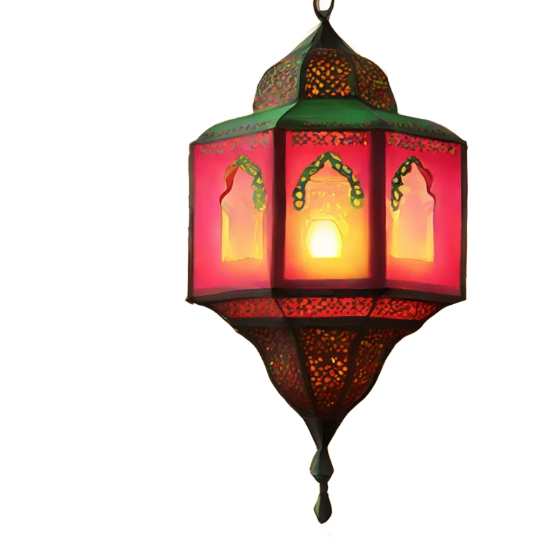 fucsia red yellow green moroccan lantern emoji