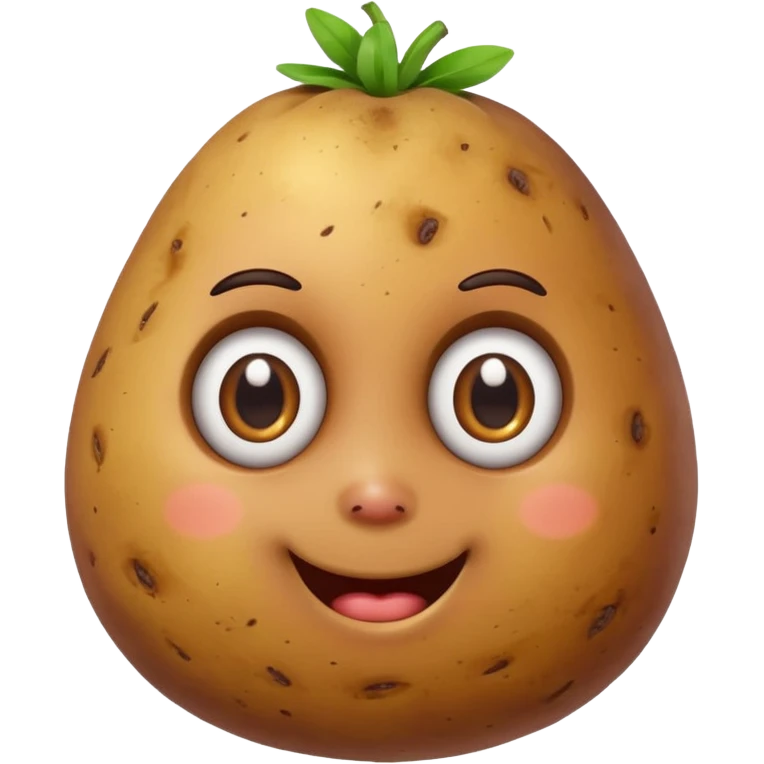 Spinning eyed potato emoji