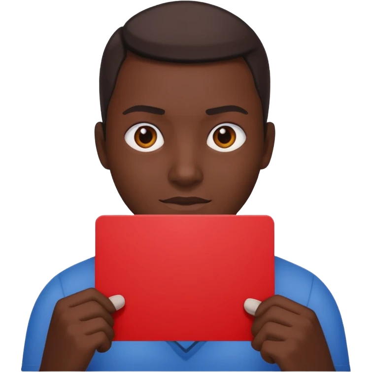 Eloji 🙂un carton rouge dans la main  emoji