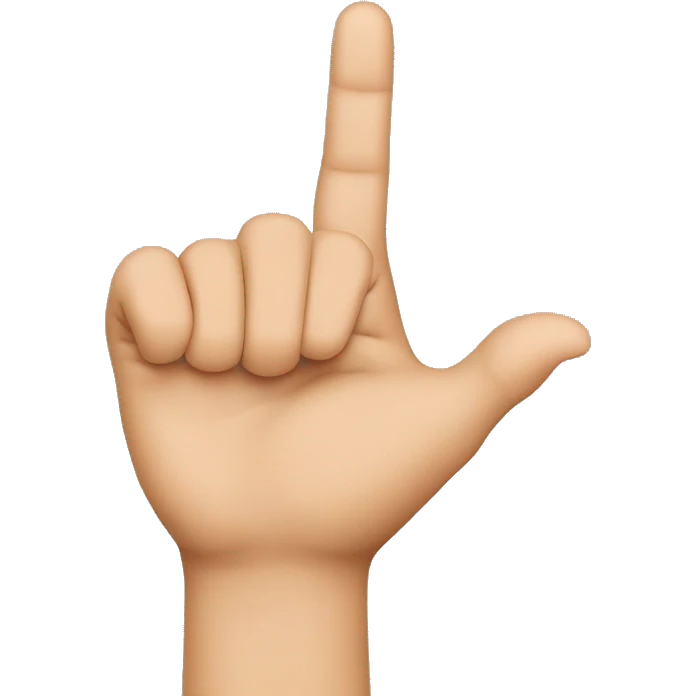 A single finger pointing upwards with circle arrows around the hand. emoji