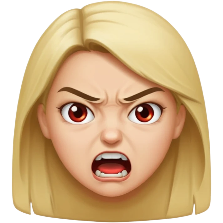 Hungry angry girl  emoji