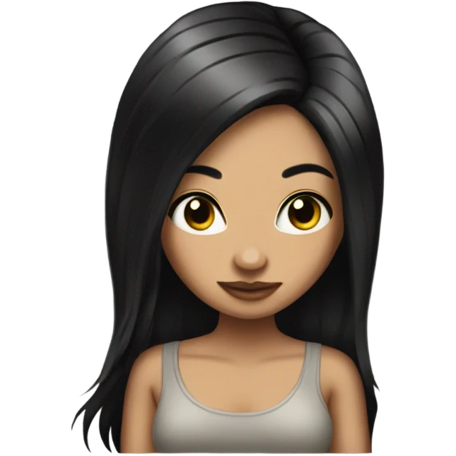 Full tattoed Girl With black hair   emoji