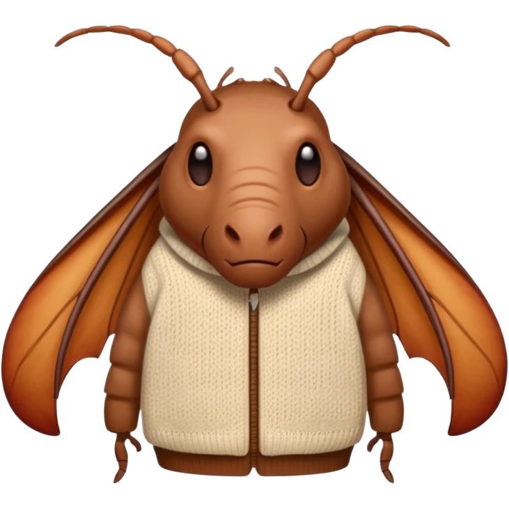 Roach wearing a sweater emoji