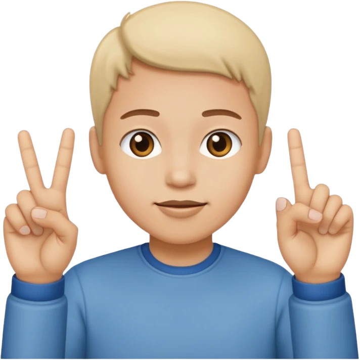 holding three fingers up emoji