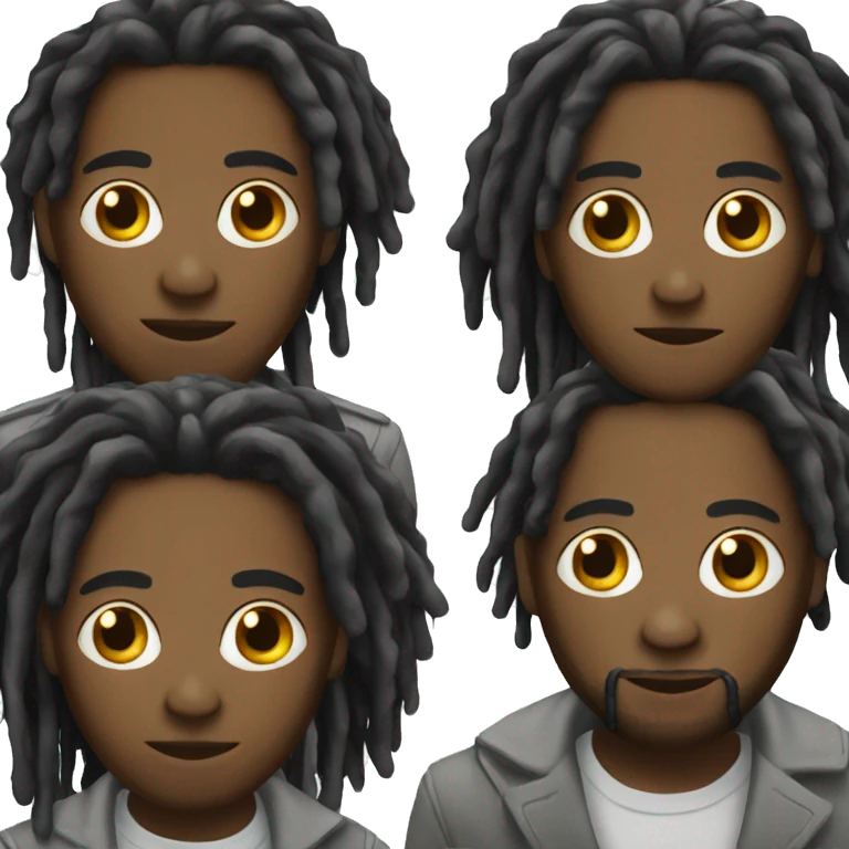 A black men with dreads emoji