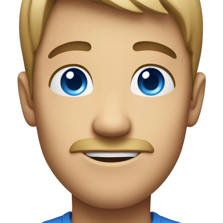 casual male portrait indoors blue eyes emoji