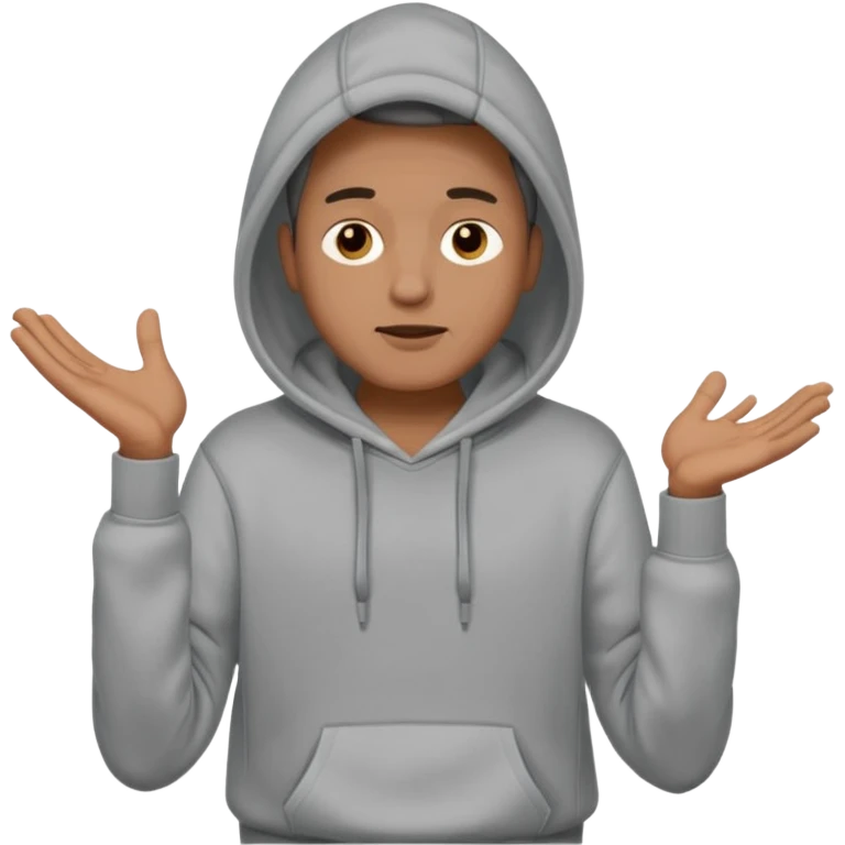 guy standing in a hodie and talking, full body emoji