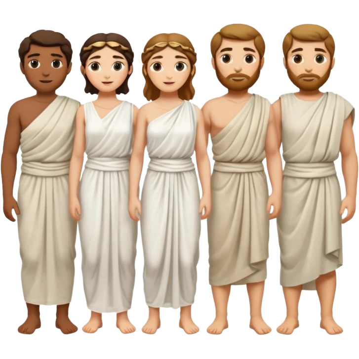 group of ancient greek men and women emoji