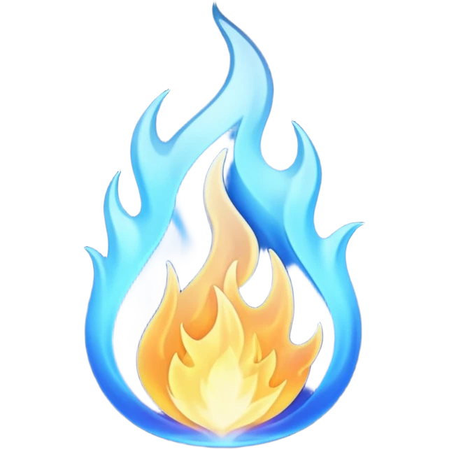 Blue fire emoji