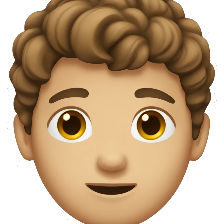 Boy with brown hair  emoji
